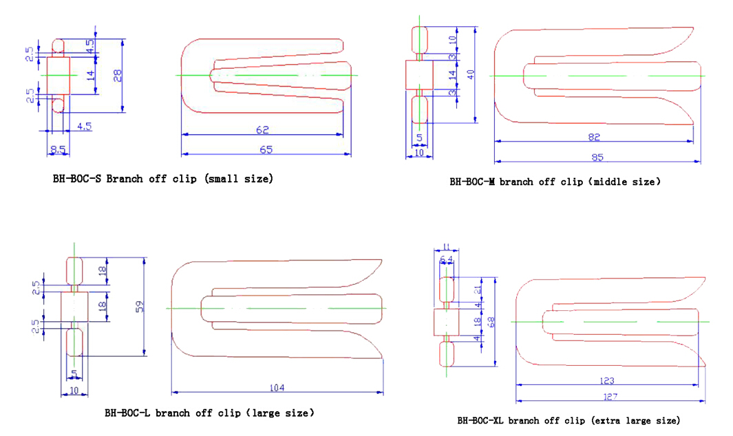 Branch-off clip for the telecommunication cable branch connection BH-BOC